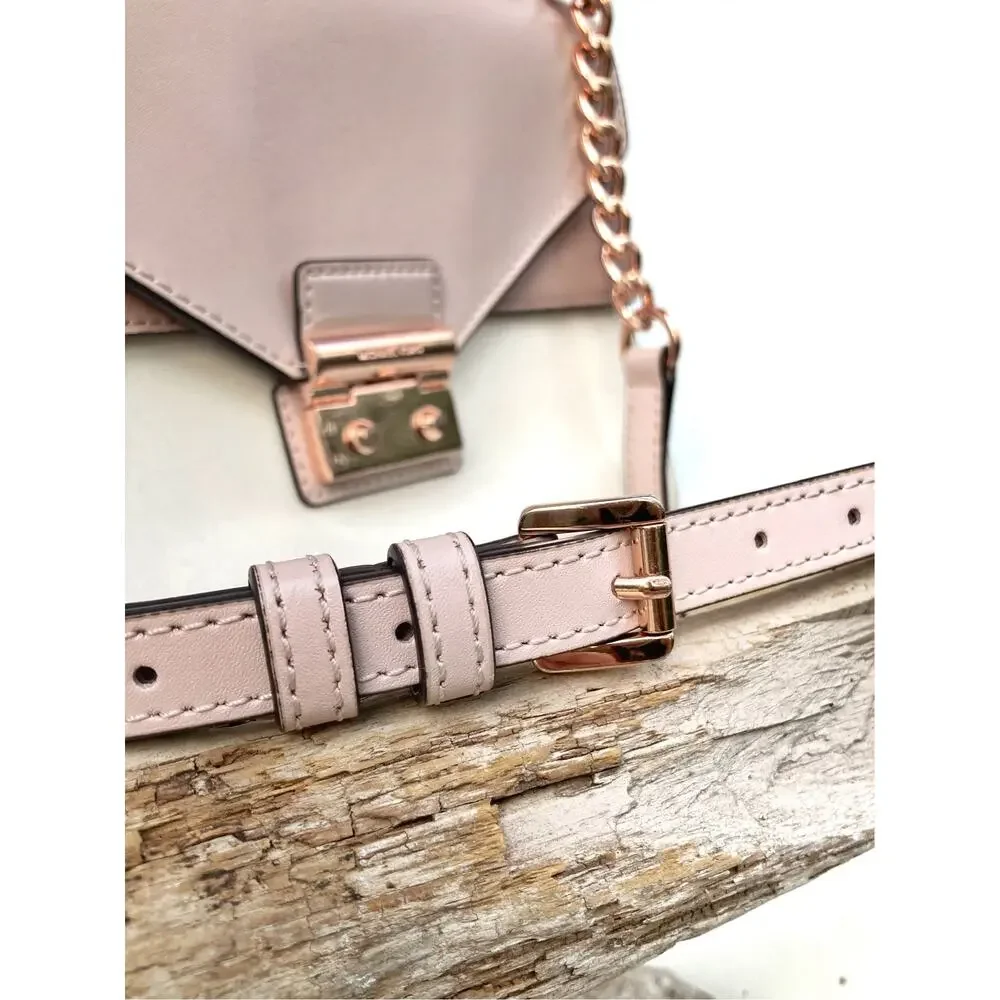 Michael Kors Y2K Mini Blush Cream Leather 2010 Revival Top Handle Crossbody Bag